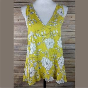 LUSH v neck floral tank top